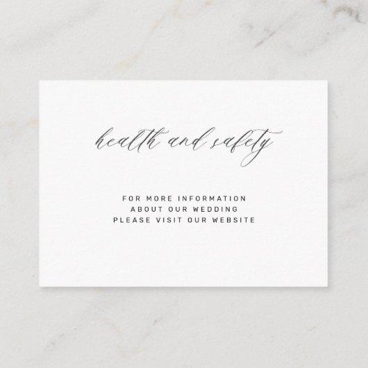 エレガントシンプル白結婚黒web詳細 エンクロージャーカード (裏面)