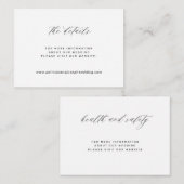 エレガントシンプル白結婚黒web詳細 エンクロージャーカード (正面/裏面)