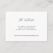 エレガントシンプル白結婚黒web詳細 エンクロージャーカード (正面)