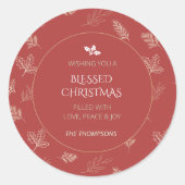 エレガントシンプル白離れ冬 ラウンドシール (正面)