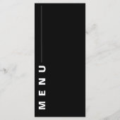 エレガントシンプル白黒クラシック結婚披露宴 メニュー (裏面)