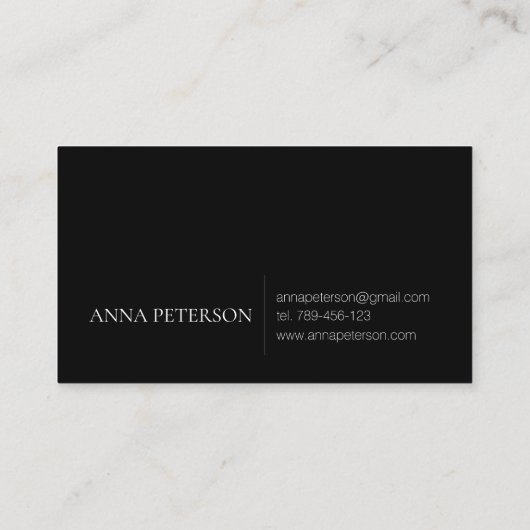 エレガントシンプル白黒デイジーフラワー 名刺 (裏面)