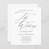 エレガントシンプル白黒バジェット結婚ズ (正面/裏面)