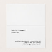 エレガントシンプル白黒パーソナライズされた 名刺 (外部フラット)