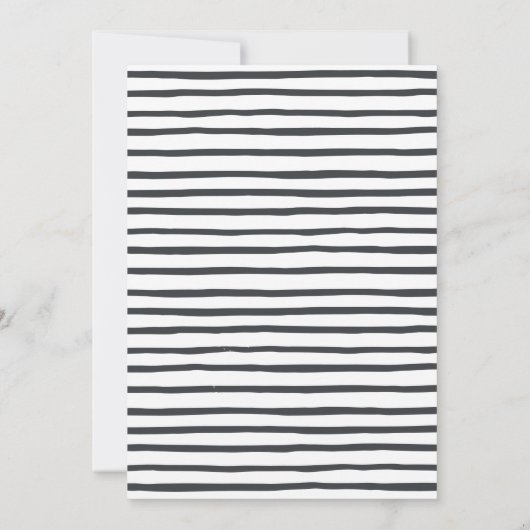 エレガントシンプル白黒パーティー 招待状 (裏面)