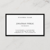 エレガントシンプル白黒モダン洗練 名刺 (裏面)