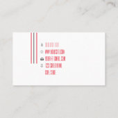 エレガントシンプル白黒モダン 名刺 (裏面)