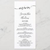 エレガントシンプル白黒結婚スクリプト メニュー (正面)