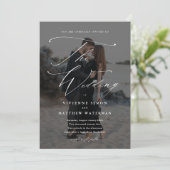 エレガントシンプル白黒結婚ズ 招待状 (スタンド正面)