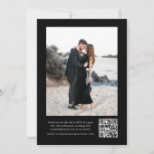 エレガントシンプル白黒結婚ズ 招待状 (裏面)