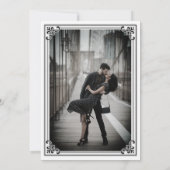 エレガントシンプル白黒結婚ズ 招待状 (裏面)