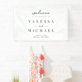 エレガントシンプル白黒結婚ズ 横断幕 (インサイチュ)