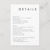 エレガントシンプル白黒結婚詳細 エンクロージャーカード (正面)