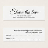 エレガントシンプル白黒美しいサロン (正面&裏面)