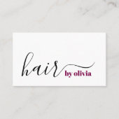 エレガントシンプル白黒美容師 名刺 (正面)