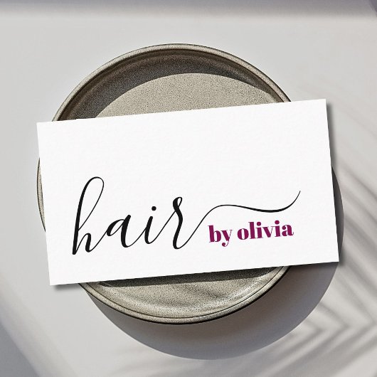 エレガントシンプル白黒美容師 名刺