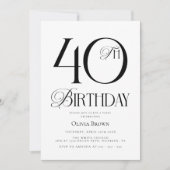 エレガントシンプル第40期パーティー 招待状 (正面)