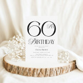 エレガントシンプル第60回バースデーパーティー 招待状