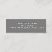 エレガントシンプル箔ブラシストロークOpal スキニー名刺 (裏面)