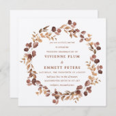 エレガントシンプル紅葉結婚ズ 招待状 (正面/裏面)