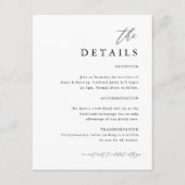 エレガントシンプル素朴結婚詳細 エンクロージャーカード (正面)