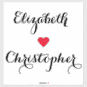 エレガントシンプル結婚のカップル新婚の荷物 シール (シート)