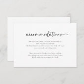 エレガントシンプル結婚の宿泊カード サンキューカード (正面/裏面)