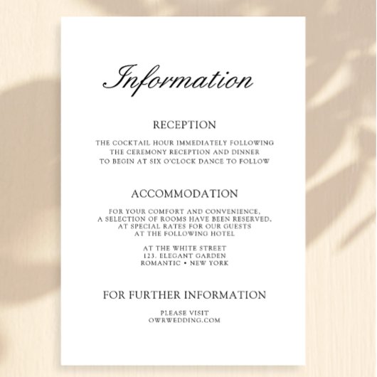 エレガントシンプル結婚エンクロージャカード エンクロージャーカード