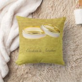 エレガントシンプル結婚リングや輪 クッション (ブランケット)