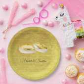 エレガントシンプル結婚リングや輪 ペーパープレート (パーティー)