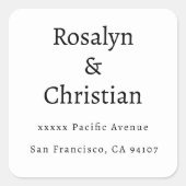 エレガントシンプル結婚差出人住所 スクエアシール (正面)