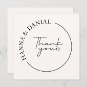 エレガントシンプル結婚式の引き出物 招待状 (正面/裏面)