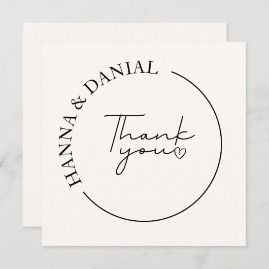 エレガントシンプル結婚式の引き出物 招待状 (正面/裏面)