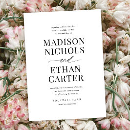 エレガントシンプル結婚式招待状 招待状