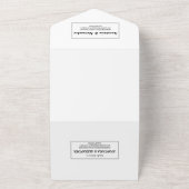 エレガントシンプル結婚式招待状/rsvp/詳細 オールインワン招待状 (外側)