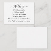 エレガントシンプル結婚贈与無し エンクロージャーカード (正面/裏面)