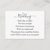 エレガントシンプル結婚贈与無し エンクロージャーカード (正面)