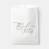 エレガントシンプル結婚Thank You Script フェイバーバッグ (正面)