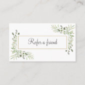 エレガントシンプル緑 紹介カード (正面)