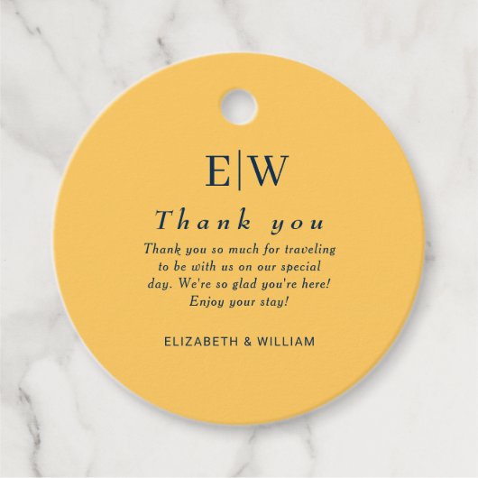 エレガントシンプル線花結婚群 フェイバータグ (正面)