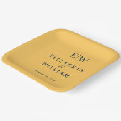 エレガントシンプル線花結婚群 ペーパープレート (傾斜あり)