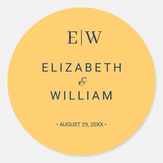 エレガントシンプル線花結婚群 ラウンドシール (正面)