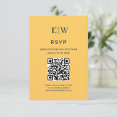 エレガントシンプル線花結婚群 出欠カード (スタンド正面)