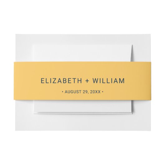 エレガントシンプル線花結婚群 招待状ベリーバンド (正面例)