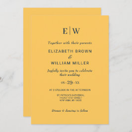 エレガントシンプル線花結婚群 招待状