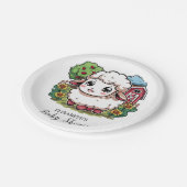 エレガントシンプル羊の赤ちゃんシャワー ペーパープレート (アングル)