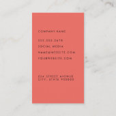 エレガントシンプル花と木板 名刺 (裏面)