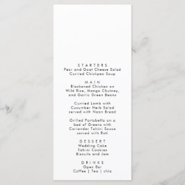 エレガントシンプル花の水色結婚のメニュー メニュー