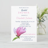 エレガントシンプル花マグノリアブライダルシャワー 招待状 (スタンド正面)