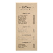 エレガントシンプル茶素朴価格表 ラックカード (正面)